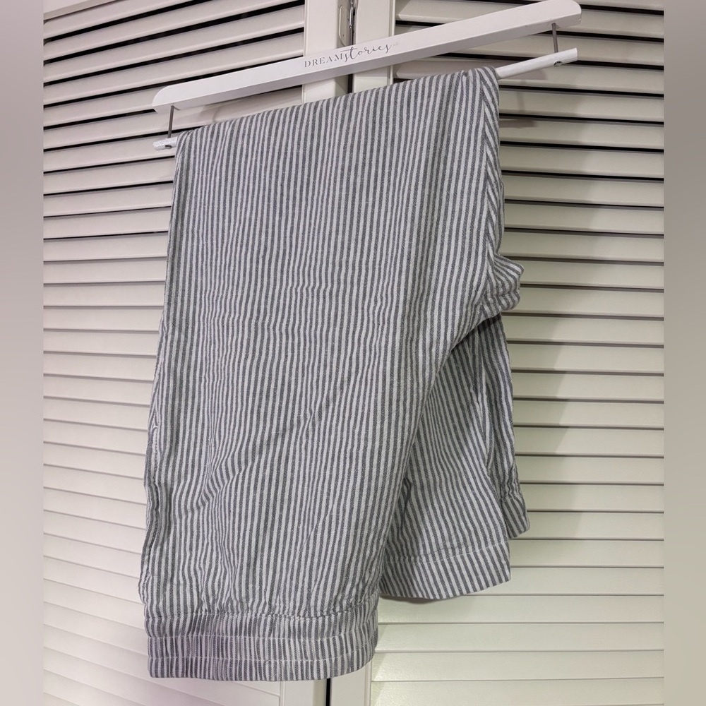 Striped Gray Straight Pants
